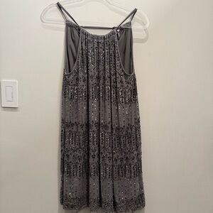 Calypso St. Barth Silver/ Gray Sequen Dress Size Small